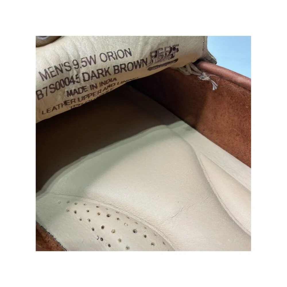 Tommy Bahama Men's Brown Perforated Leather Loafers Size 9.5W Made In India